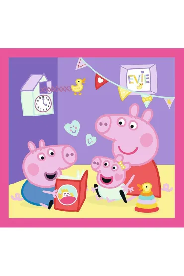 Puzzle 3w1 Peppa i przyjaciele Trefl
