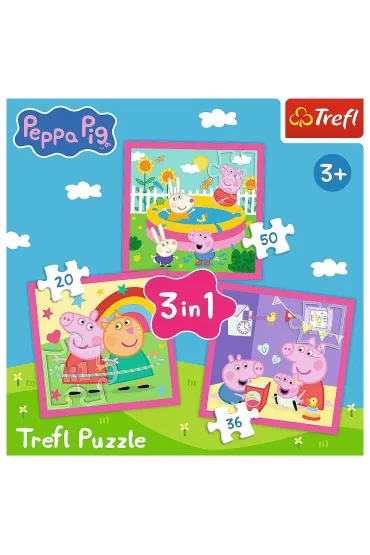 Puzzle 3w1 Peppa i przyjaciele Trefl