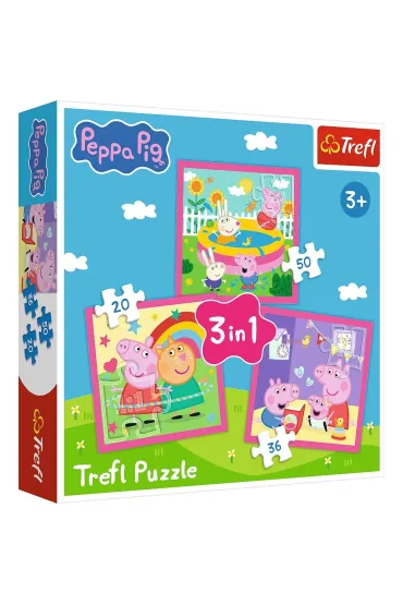 Puzzle 3w1 Peppa i przyjaciele Trefl