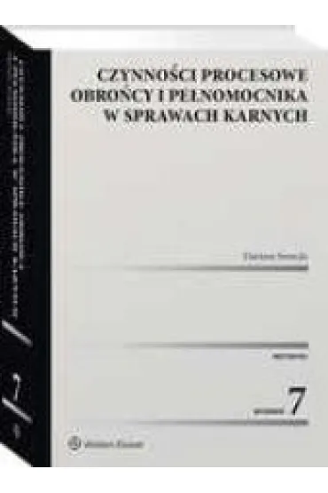 Czynno�ci procesowe obro�cy i pe�nomocnika w sprawach karnych - Dariusz �wiecki
