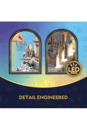 Puzzle 197 3D Harry Potter Zamek Hogwart w �niegu LED Cubic Fun