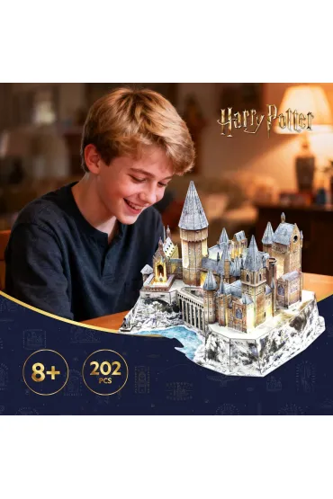 Puzzle 197 3D Harry Potter Zamek Hogwart w �niegu LED Cubic Fun