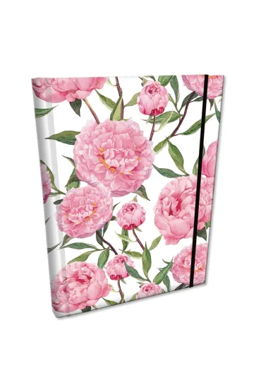Bee-bee Notes B6 z gumk� Soft Touch Peonie kratka 96 kartek