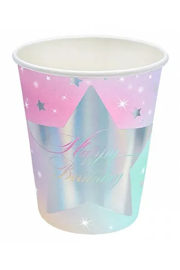Kubek papierowy Happy Birthday 6 szt PARTY GO