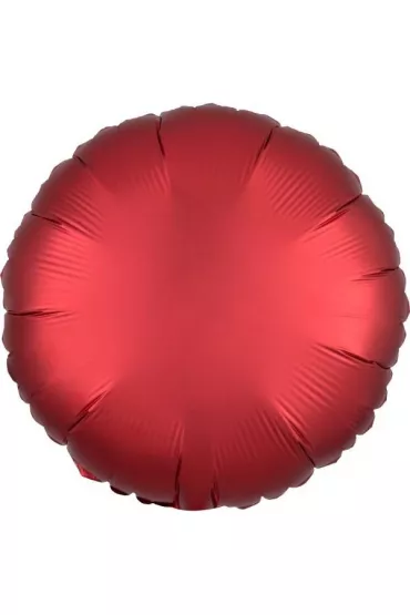 Amscan Balon foliowy Lustre Dark czerwony okr�g�y 43cm