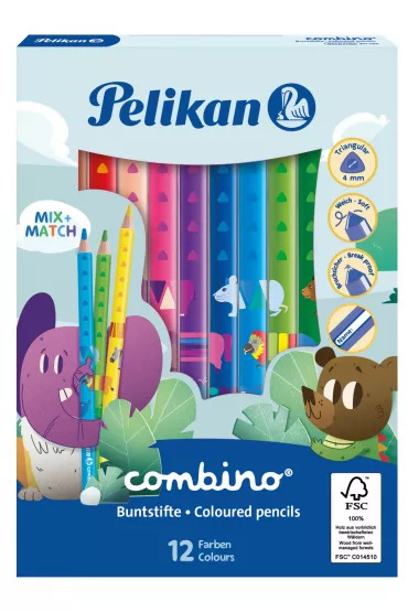 Pelikan Kredki tr�jk�tne grube Combino 12 szt.