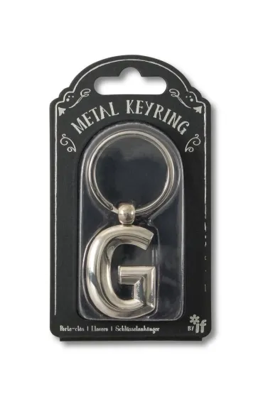 If Silver Letter Keyring - brelok do kluczy litera G