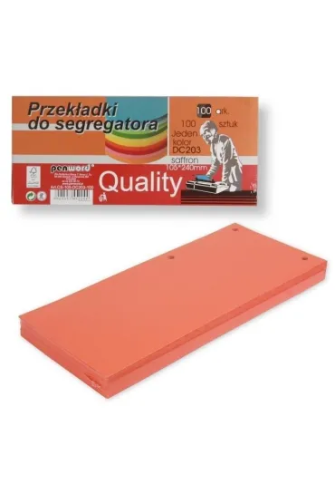 Penword Przek�adki do segregatora 100 szt saffron
