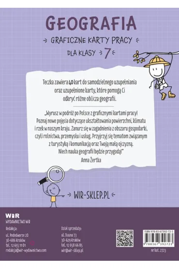 Geografia. Graficzne karty pracy dla klasy 7 - Anna  �ertka