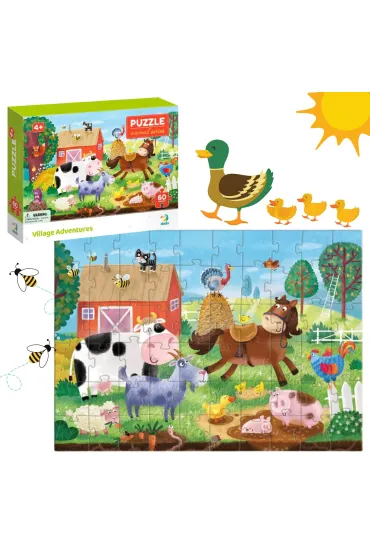 Puzzle 60 el. Biomy. Wiejska przygoda Dodo