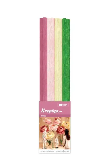 Happy Color Krepina marszczona 50x100cm Rose 4 kolory