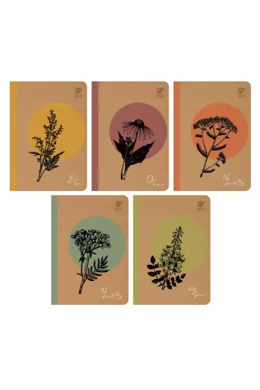 Elanders Zeszyt A5 By Nature - One Herb kratka 80 kartek 10 szt.
