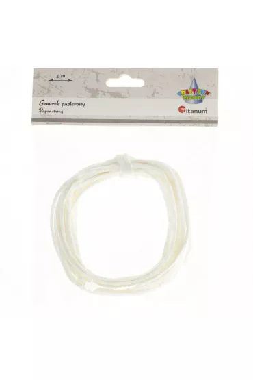 Titanum Sznurek papierowy bia�y 5m