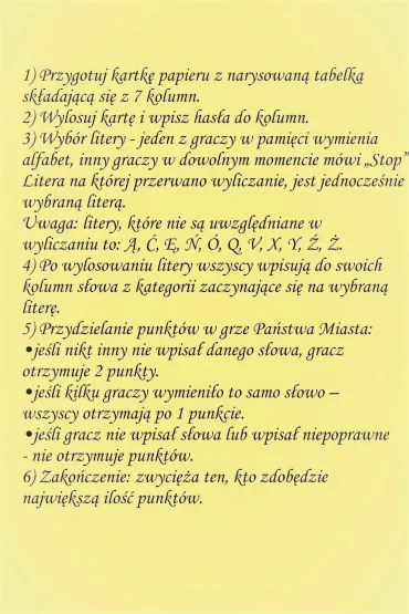 Szalone has�a do gry Pa�stwa Miasta Abino