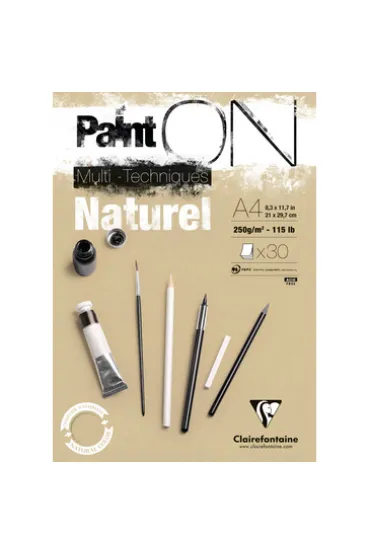 Clairefontaine Szkicownik Paint On Natural A4 250 gsm 30 kartek
