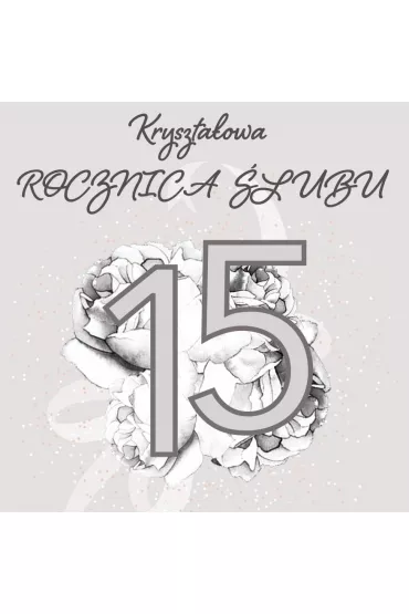 Clear Creations Karnet Swarovski kwadrat CL4405 Rocznica �lubu 15