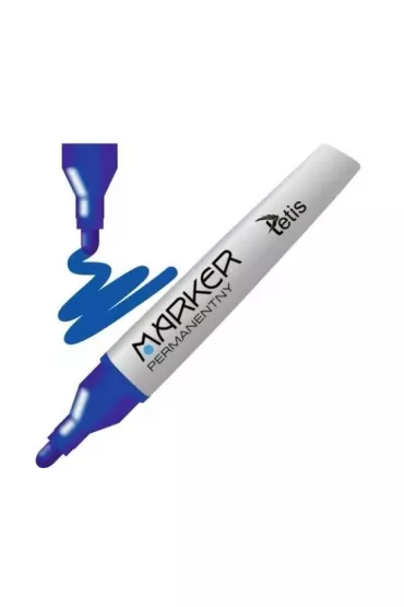 Tetis Marker permanentny KM-109 niebieski