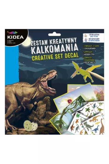 Kidea Zestaw kreatywny Kalkomania Dinozaury