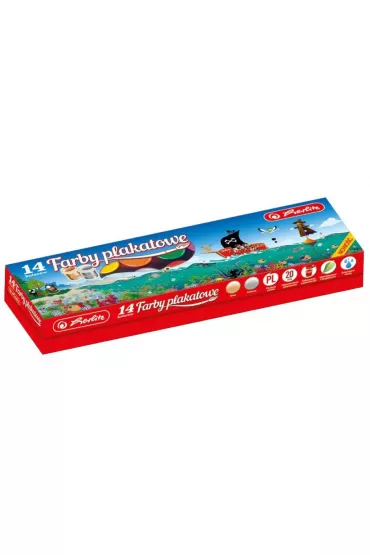 Herlitz Farby plakatowe premium 14 x 20 ml