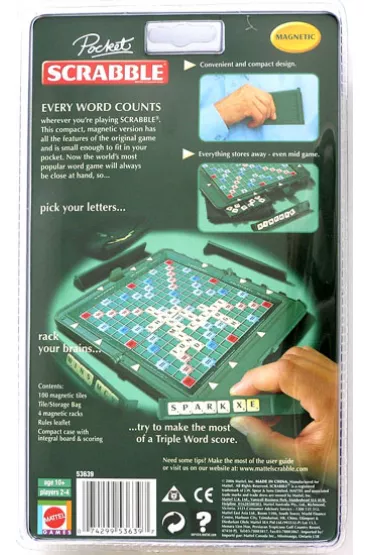 Scrabble pocket magnetyczne wersja angielska