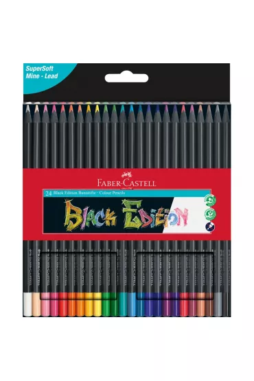 Faber-Castell Kredki o��wkowe tr�jk�tne Black Edition 24 szt.