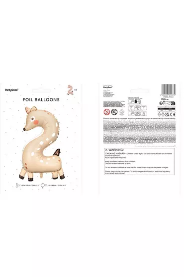 PartyDeco Balon foliowy 2 Sarenka 65x102cm