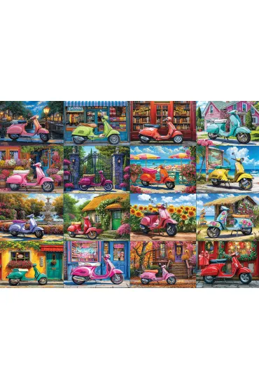 Puzzle 1000 16 Scooters by Chris Bigelow 6000-5916 Eurographics