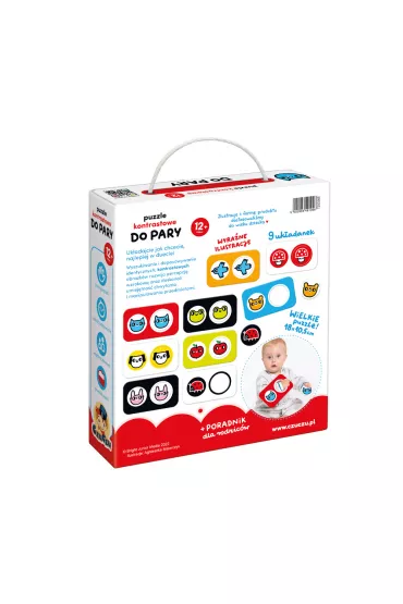 CzuCzu. Puzzle kontrastowe Do pary 12 mies.+ Bright Junior Media