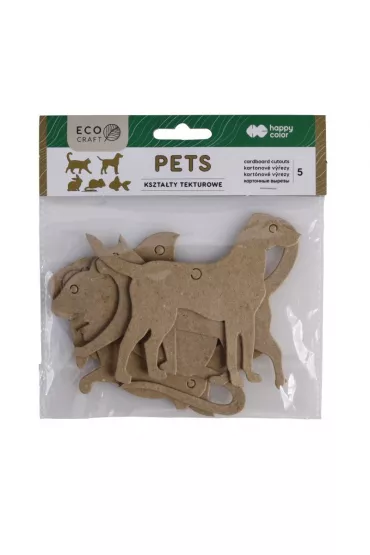 Happy Color Kszta�ty tekturowe PETS, 12x6 cm, 5 sztuk