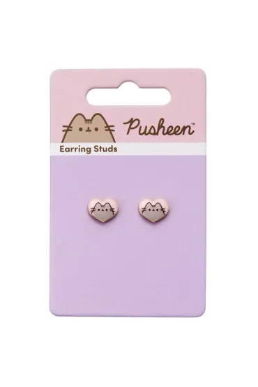 Pusheen Kolczyki classic Serduszka