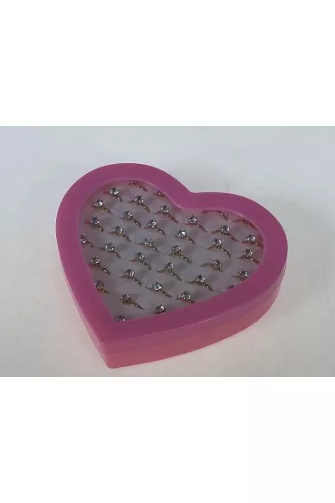 Zestaw 36 szt. pier�cionk�w z bia�ym diamentem Adar