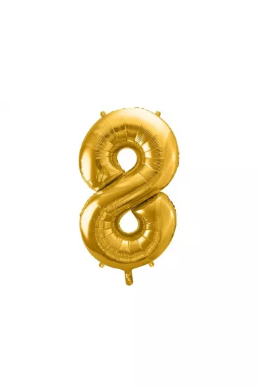 PartyDeco Balon foliowy 8 z�oty 86cm