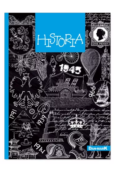 Brulion A5 Historia ze �ci�g� oprawa twarda kratka 80 kartek