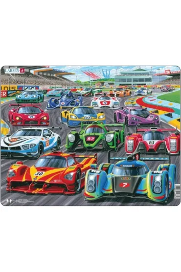 Puzzle 38 el. Samochody wy�cigowe Larsen