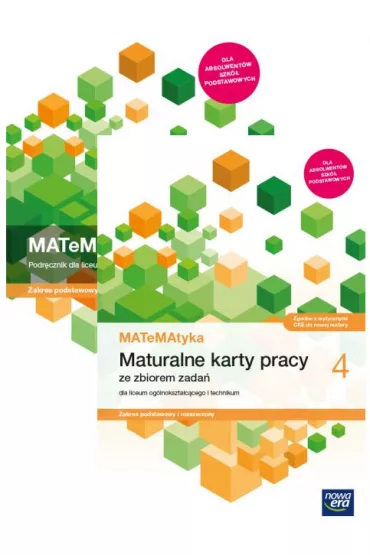 MATeMAtyka 4. Podr�cznik i maturalne karty pracy dla liceum i technikum. Zakres podstawowy i rozszerzony. Szko�y ponadpodstawowe - Joanna Czarnowska, Jolanta Weso�owska, Lech Cha�ko, Wojciech Babia�ski