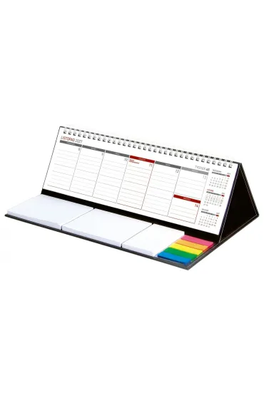Wok� Nas KALENDARZ BIURKOWY Z NOTESEM MAXI TYGODNIOWY SPIRALOWANY NR KAT. KB042B CZARNY