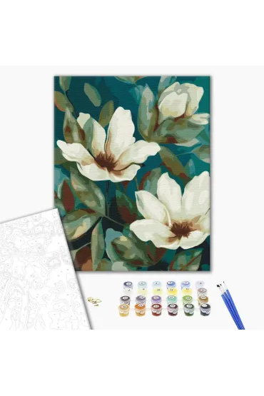 Brushme Malowanie po numerach - Delikatno�� kwiat�w 40x50cm