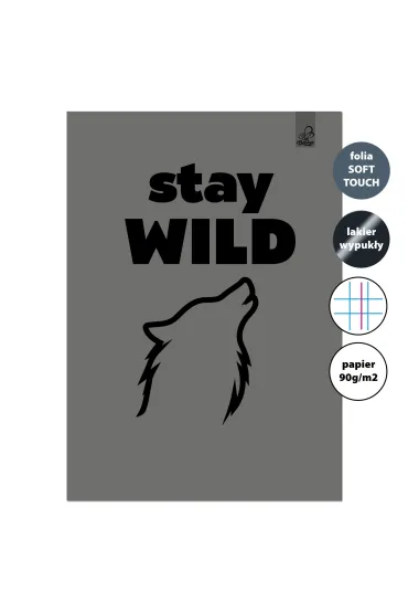EV-Corp Zeszyt A4 32k.w kratk� z marginesem Stay Wild 90g