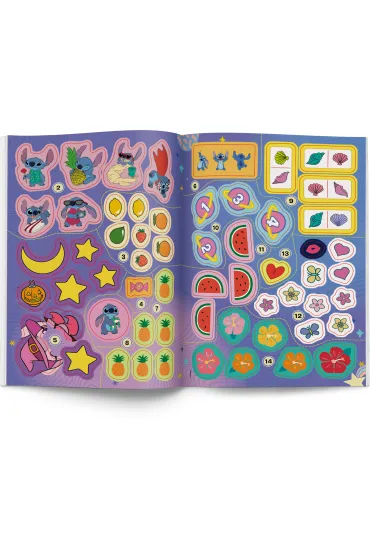Stitch. 100 brokatowych naklejek