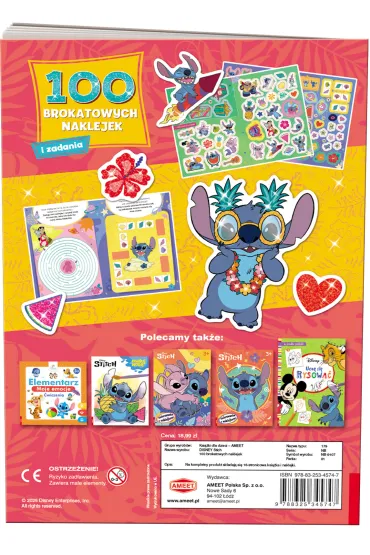 Stitch. 100 brokatowych naklejek