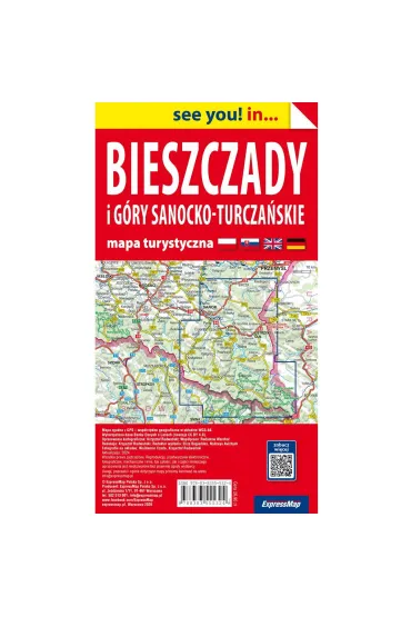 Bieszczady i G�ry Sanocko-Turcza�skie; papierowa mapa turystyczna 1:65 000