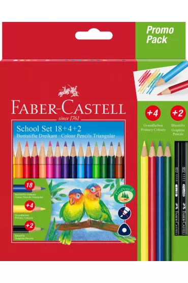 Faber-Castell Kredki o��wkowe + 2 o��wki 24 szt.
