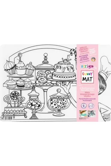 Funny Mat Transparent - Cukiernia. Mata do kolorowania wielokrotnego u�ytku Strigo