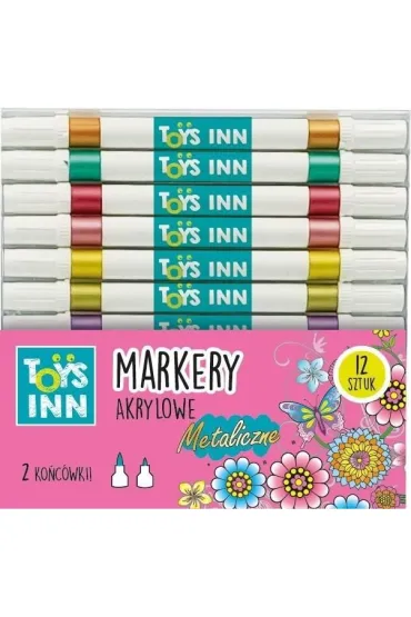 Stnux Markery akrylowe metaliczne 2 ko�c�wki 12 szt.