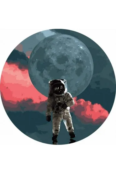 Twoje Hobby Malowanie po numerach okr�g�e - Astronauta... 40cm