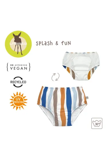 Lassig Majteczki pieluszka do p�ywania Splash & Fun Fale blue/nature, rozm. 74/80