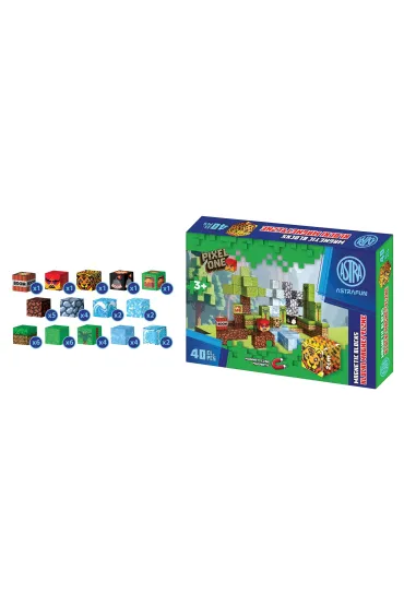 Zestaw klock�w�magnetycznych Astrafun Pixel One D�ungla 40 szt.