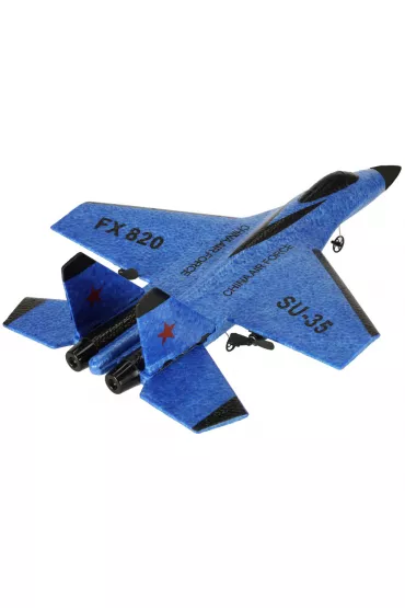 Samolot RC zdalnie sterowany na pilota SU-35 odrzutowiec FX820 niebieski
