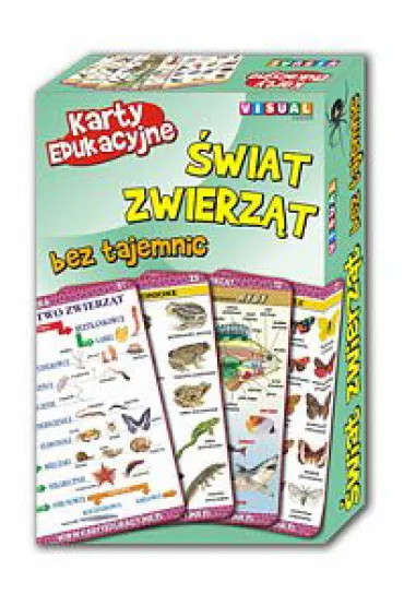 Karty edukacyjne �wiat zwierz�t bez t