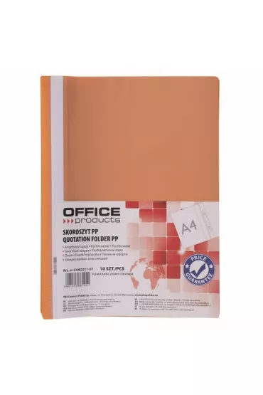 Office Products Skoroszyt A4 PP pomara�czowy 10 szt.